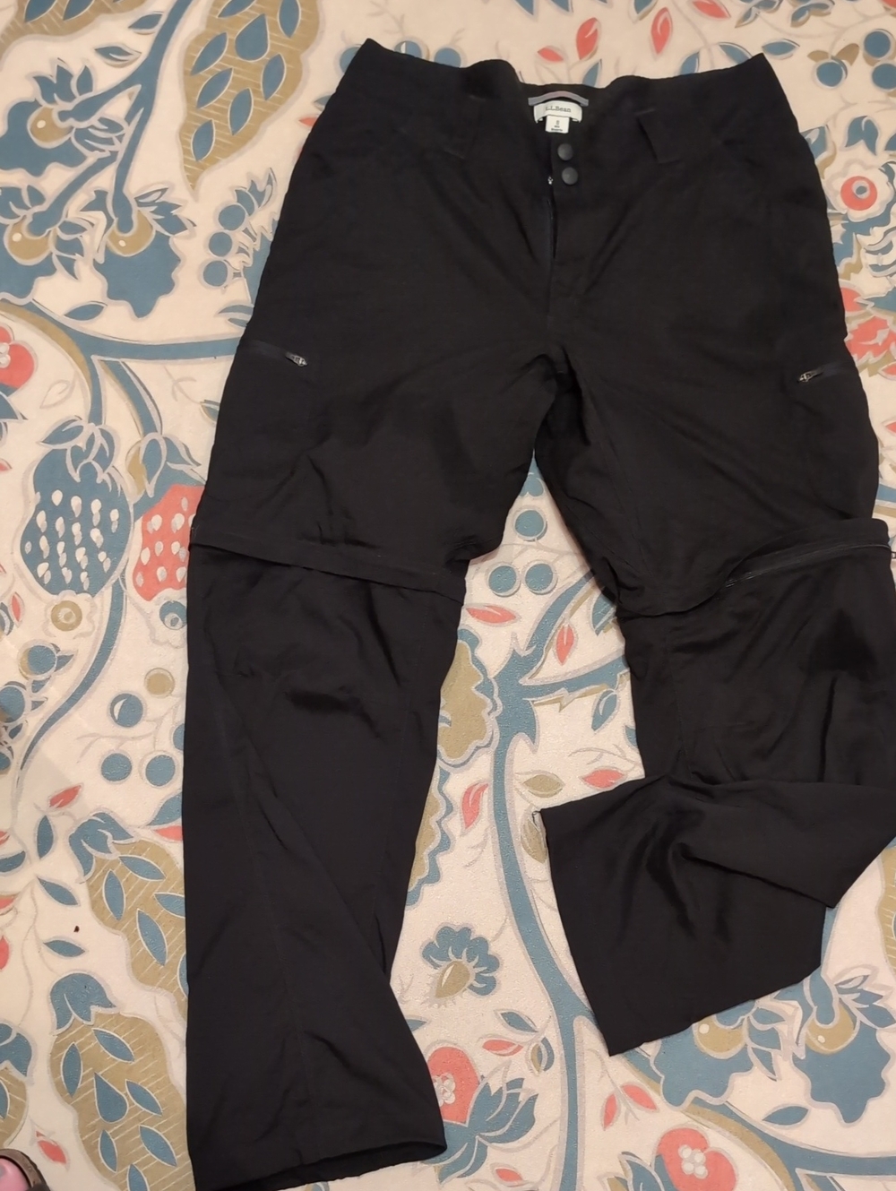L.L. Bean Black Convertible Cargo Pants